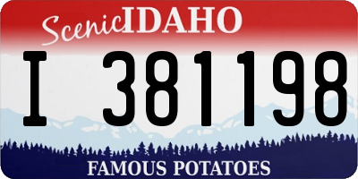 ID license plate I381198
