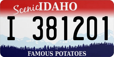 ID license plate I381201