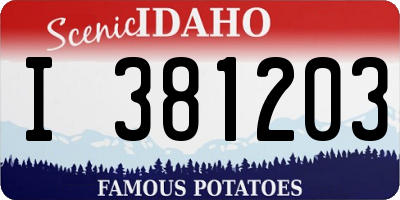 ID license plate I381203