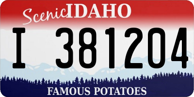 ID license plate I381204
