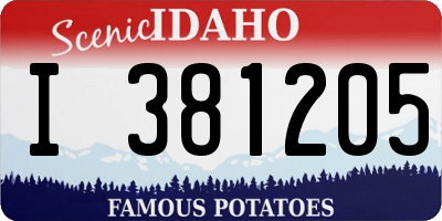 ID license plate I381205