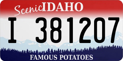 ID license plate I381207