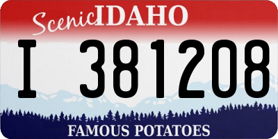 ID license plate I381208
