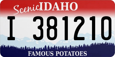 ID license plate I381210
