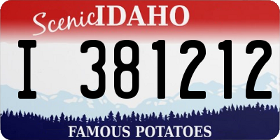 ID license plate I381212