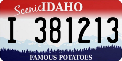ID license plate I381213