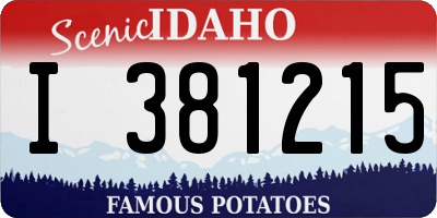 ID license plate I381215