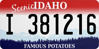 ID license plate I381216