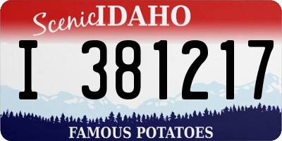 ID license plate I381217