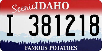 ID license plate I381218