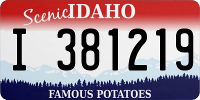 ID license plate I381219