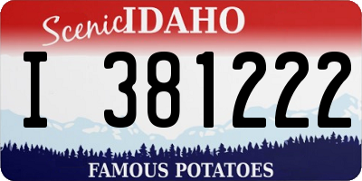 ID license plate I381222