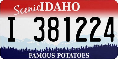 ID license plate I381224