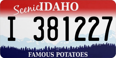 ID license plate I381227