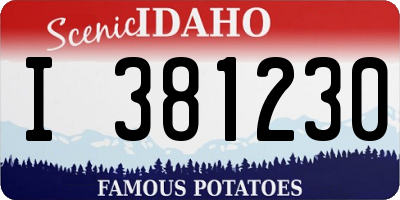ID license plate I381230