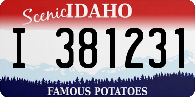 ID license plate I381231