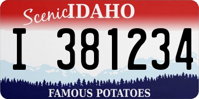 ID license plate I381234