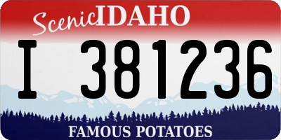 ID license plate I381236