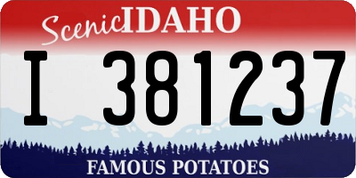 ID license plate I381237
