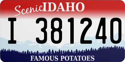 ID license plate I381240