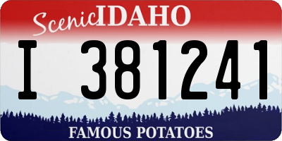 ID license plate I381241