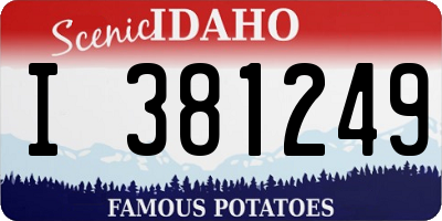 ID license plate I381249