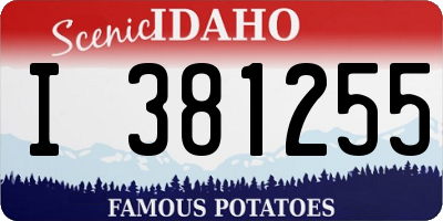 ID license plate I381255
