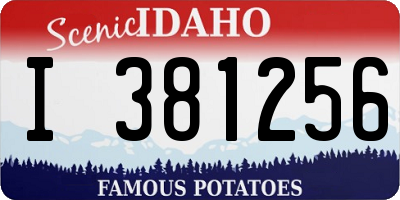 ID license plate I381256