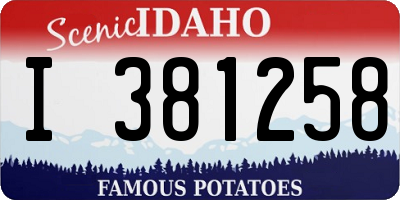 ID license plate I381258