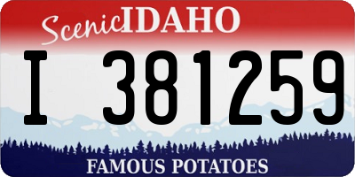 ID license plate I381259