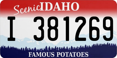 ID license plate I381269