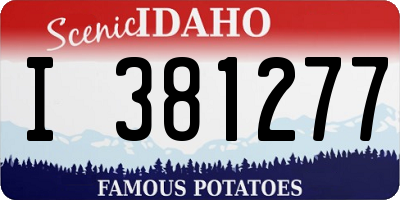 ID license plate I381277