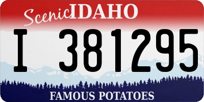 ID license plate I381295