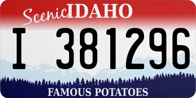 ID license plate I381296