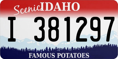 ID license plate I381297