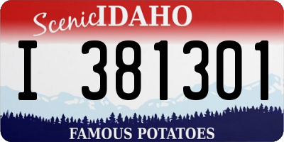 ID license plate I381301