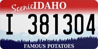 ID license plate I381304