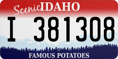 ID license plate I381308