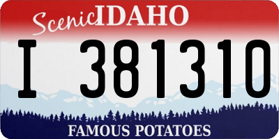 ID license plate I381310