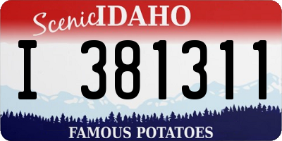 ID license plate I381311