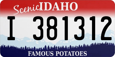 ID license plate I381312