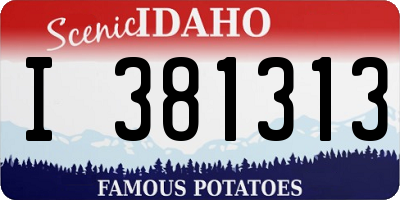 ID license plate I381313
