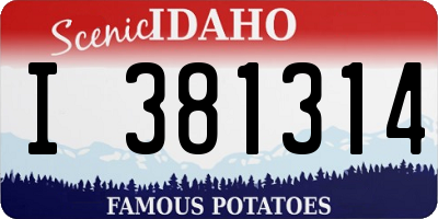 ID license plate I381314