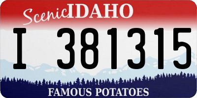 ID license plate I381315