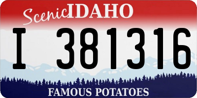 ID license plate I381316