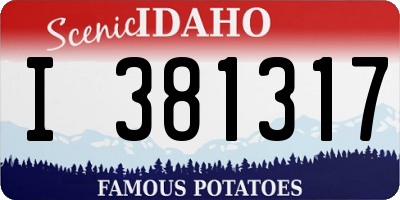 ID license plate I381317