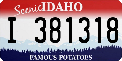 ID license plate I381318