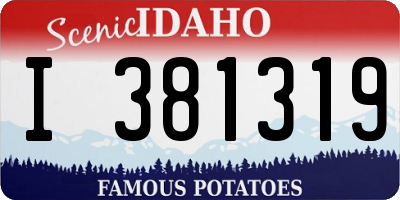 ID license plate I381319
