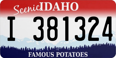 ID license plate I381324