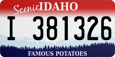 ID license plate I381326